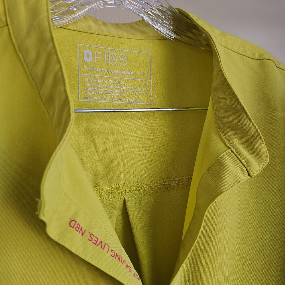 Figs Limeade Limited Edition Scrub Set Large Rafaela Top XL High Waisted Zamora - Picture 2 of 7